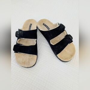 REEF Ojai Two Bar Cozy Slides Woman's 9 Black